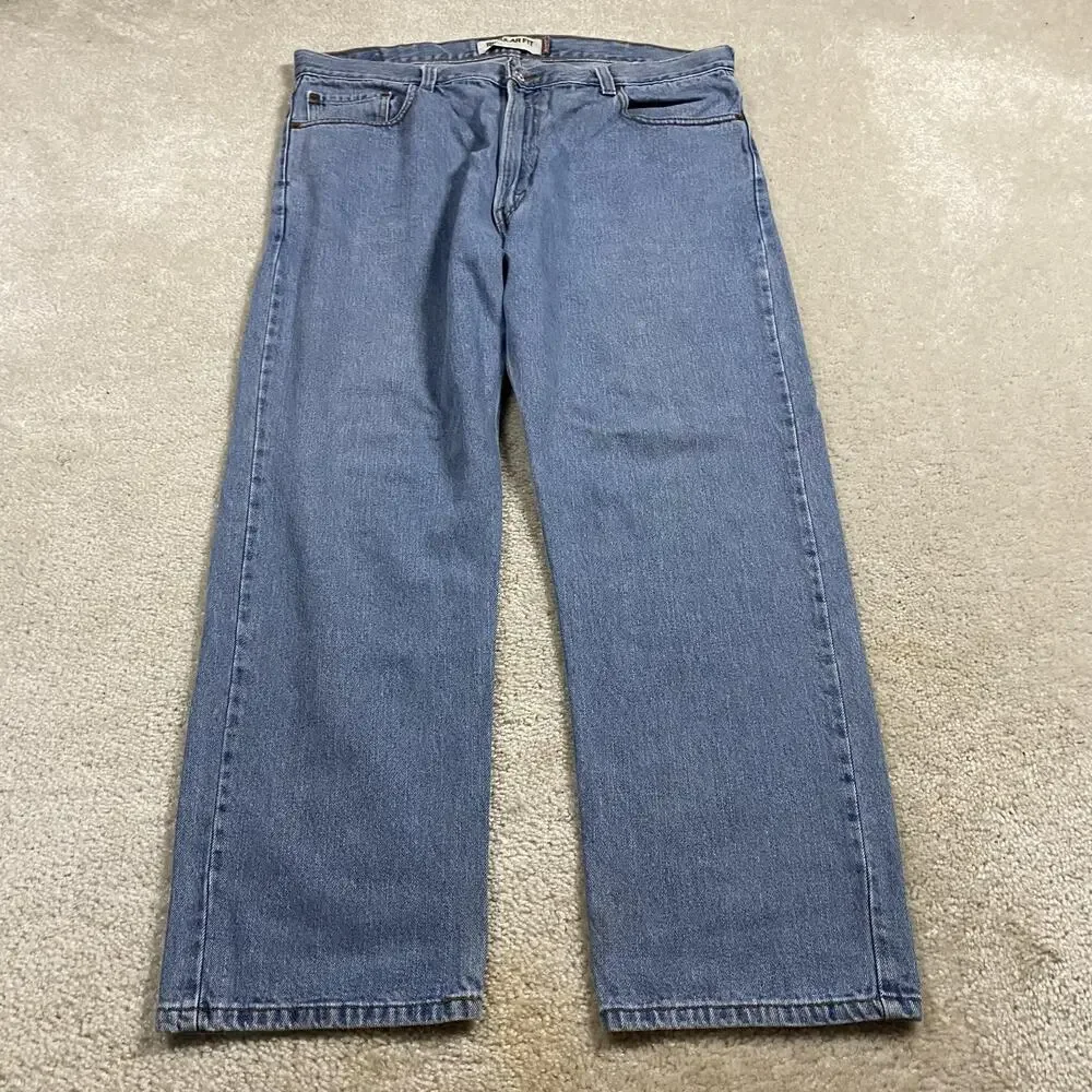 Y2K Levis 505 Jeans Mens 40x30 Blue Regular Fit Straight Leg Denim Medium Wash